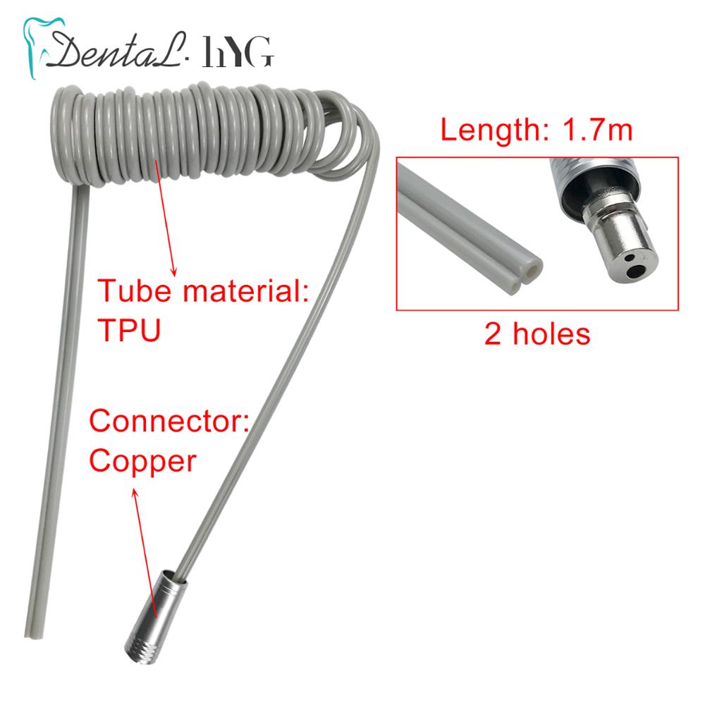 Tubo de manguera de pieza de mano Dental de , 2/4, orificios para materiales de odontología de pieza de mano Dental de alta velocidad, 1 Uds.: Negro