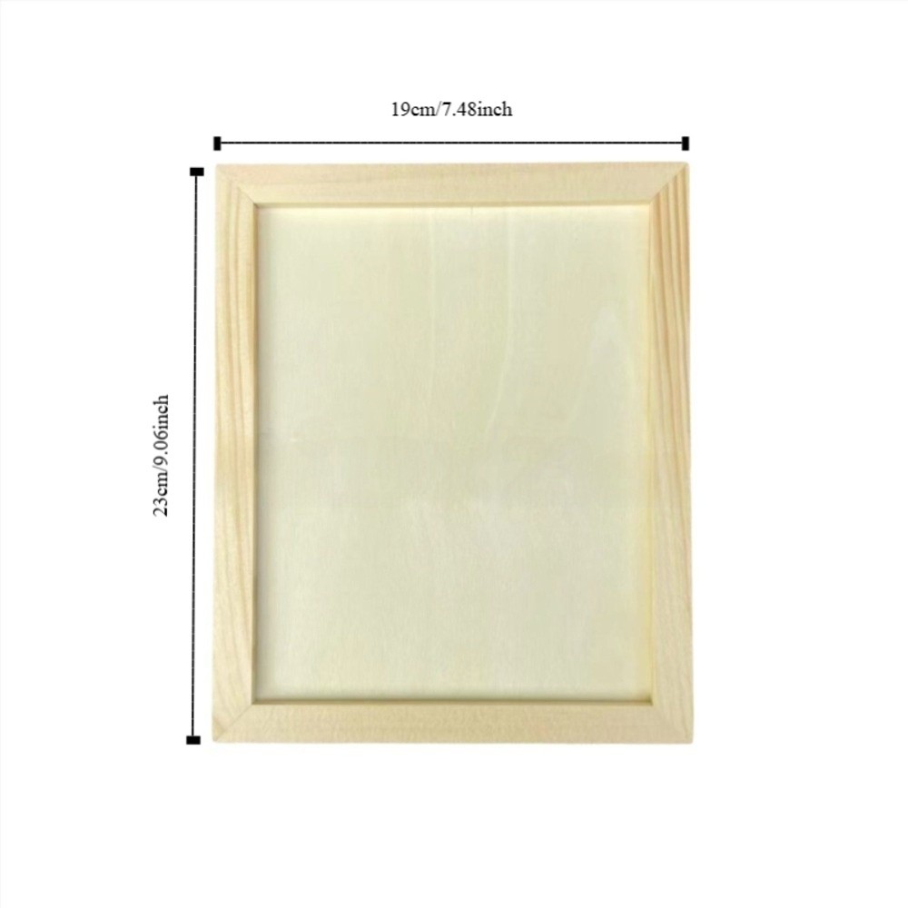 Kids Wooden Blank Clay Frame Multi Size DIY Wooden Photo Holder Party Decor Creartive Picture Frame Children's Handcraft: PURPLE