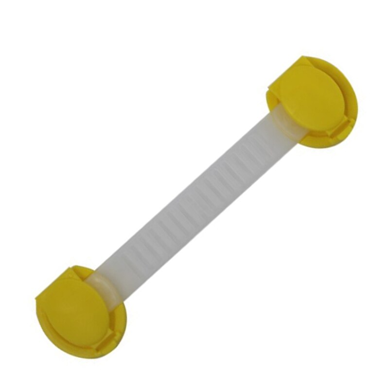 10 Pcs Child Safety Locks Soft Woven Straps Plastic Security Lock Infant Baby Protection for Door Cupboards Fridge Drawer Cabine: Yellow