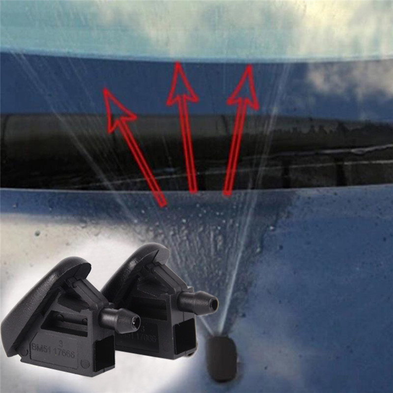 2 Stuks Waaiervormige Water Spray Nozzle Voor Focus 2 3 Hatchback Ruitenwisser Spray Jet Wasmachine Handige Auto Accessaries