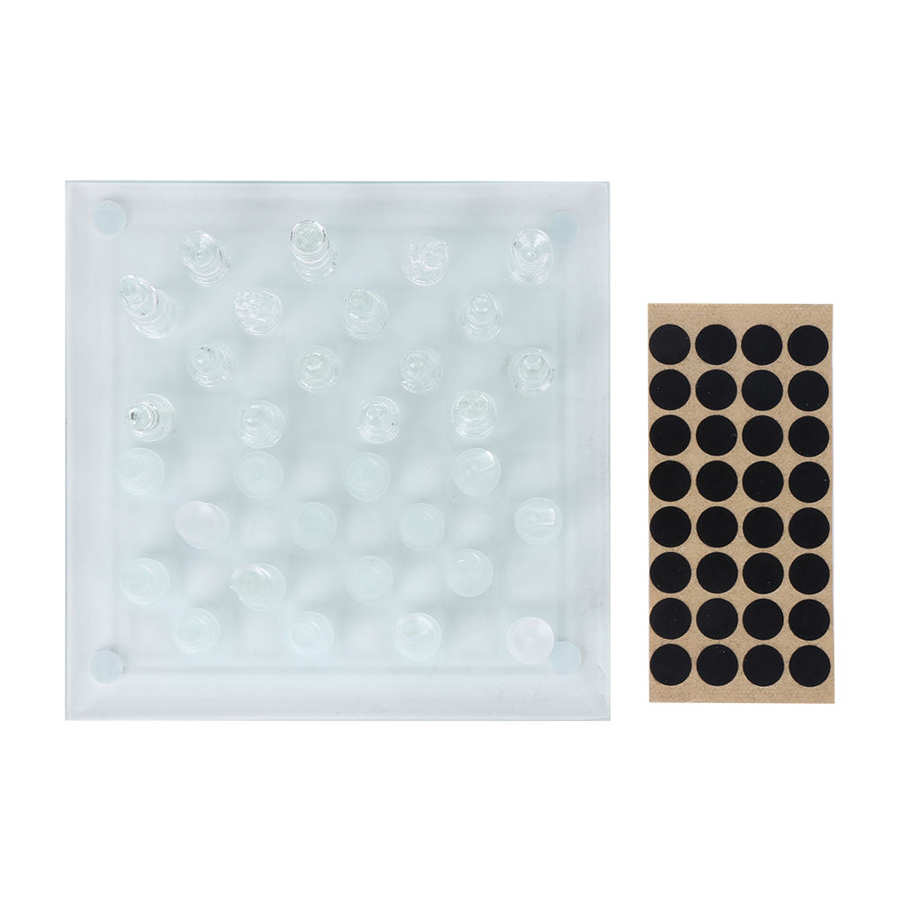 Cristal échecs 20x20cm mat polonais verre cristal International échecs 1 damier et 32 Chessman pour les accessoires de jeux d'échecs
