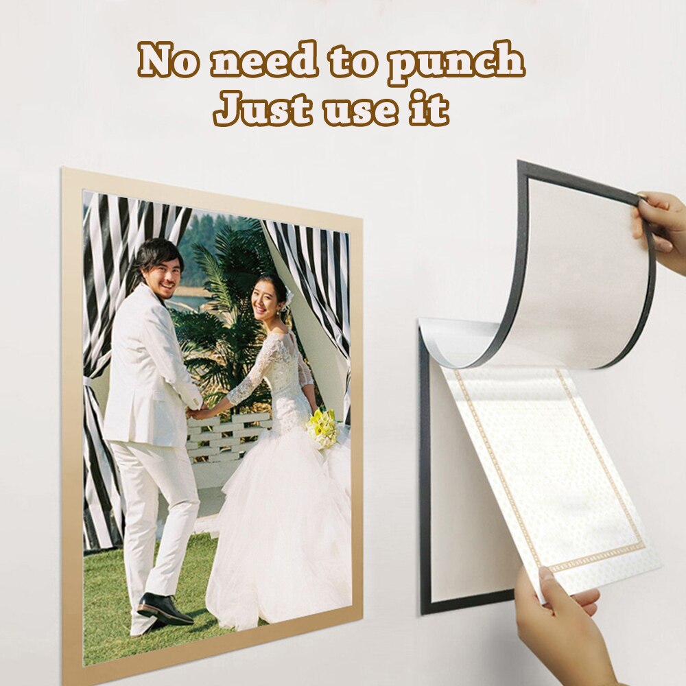 A3 A4 Size Magnetic Photo Frame Anti Hanging Wall ... – Grandado