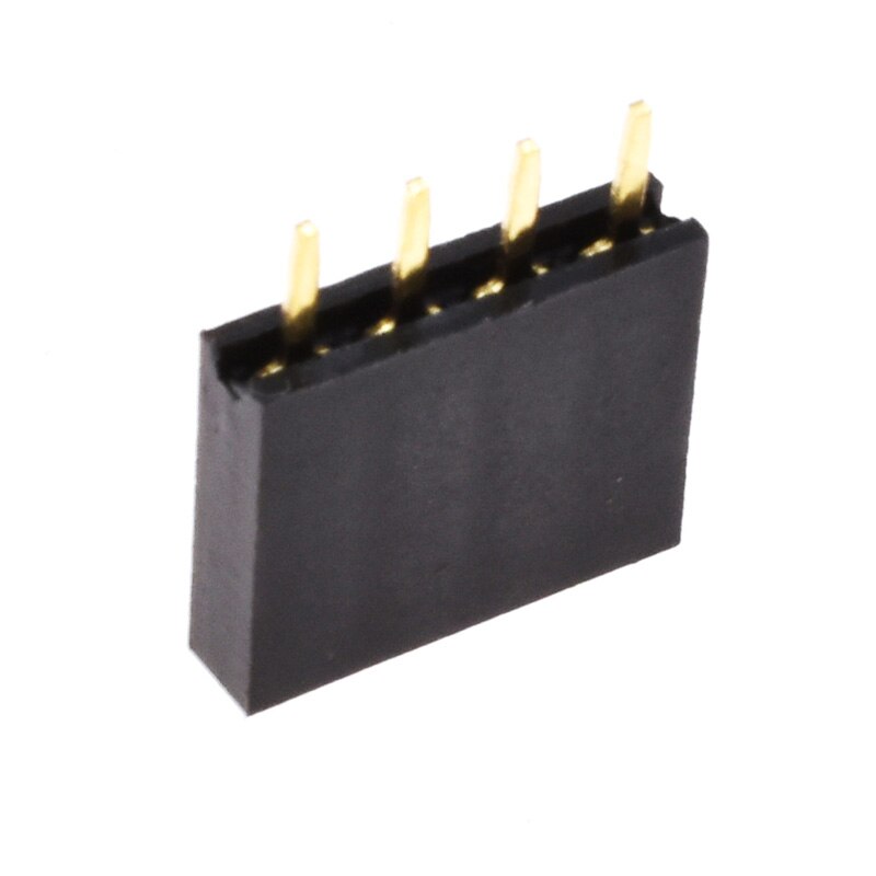 10pcs 2.54mm 2mm Connector Female Set 1X4 to 1X40 Pin 2X4 to 2X25 Pins Single Double Row PCB Connector Strip Pin Header: 1x4Pin