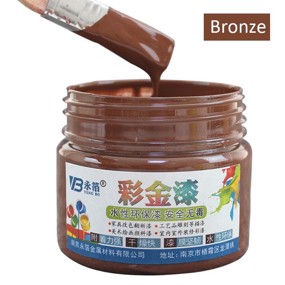 Brown Oil Paint Wood Lacquer Metal Varnish Coating for Furniture Car Statuary Coloring Tasteless Water-based Acrylic Paint 100g