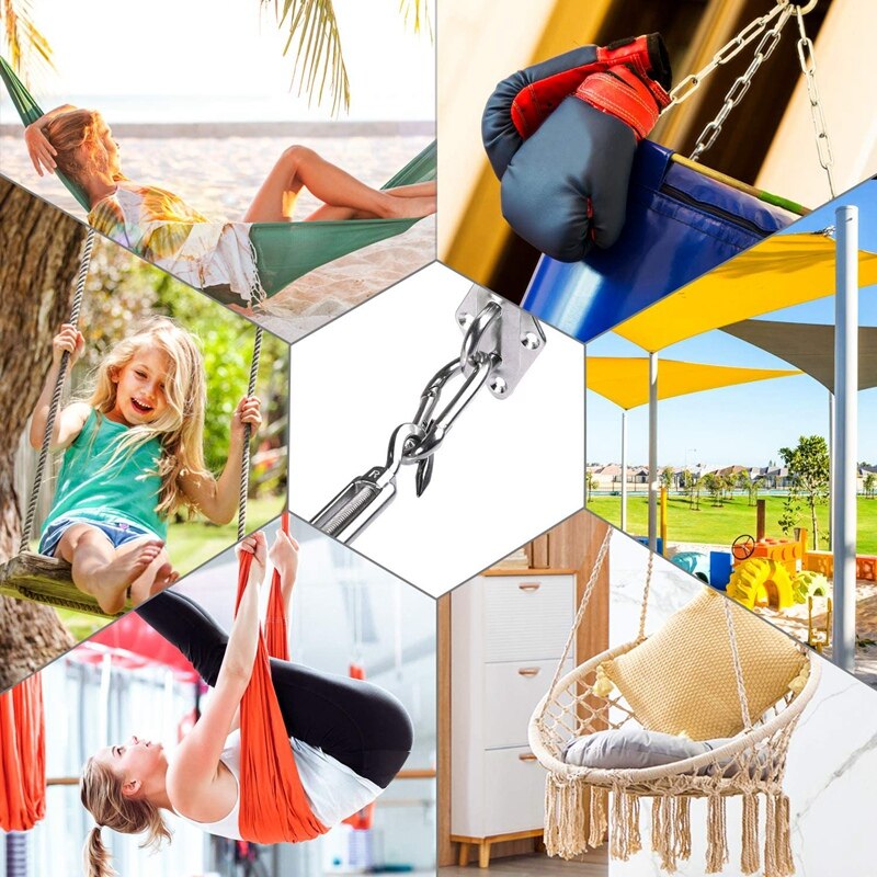 42 stuks zware bevestigingsmaterialen voor zonneschermen, driehoekig, vierkant en rechthoekig, voor in de tuin