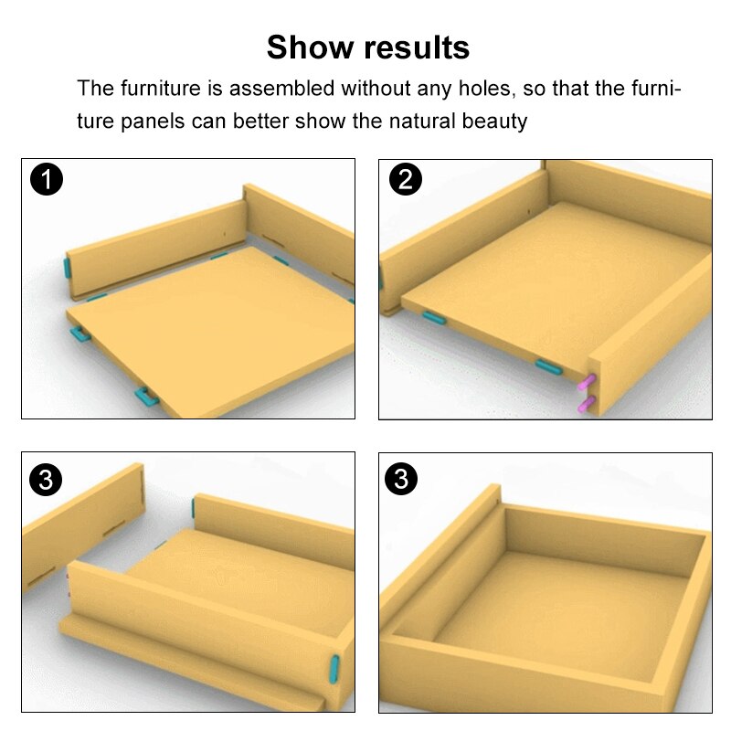 10Pc Onzichtbare U-Vormige Connector Verborgen Vaste Link Kast Closet Body Bevestiging Gesp Quick Installatie