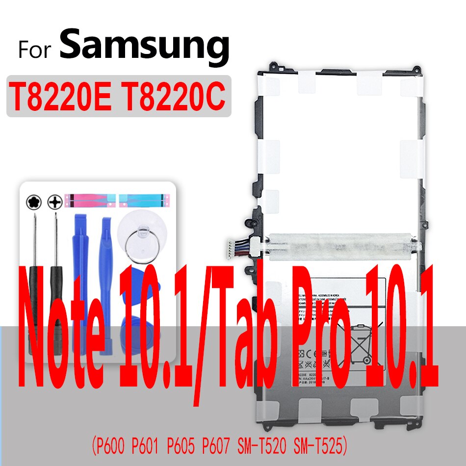 Batterie Für Samsung Galaxy Note 8,0 10,1 12,2 Pro/Tab S S2 S3 Edition SM P600 T801 T805 T700 t719C P5110 P5120 T810 P605 P607: T8220E T8220C