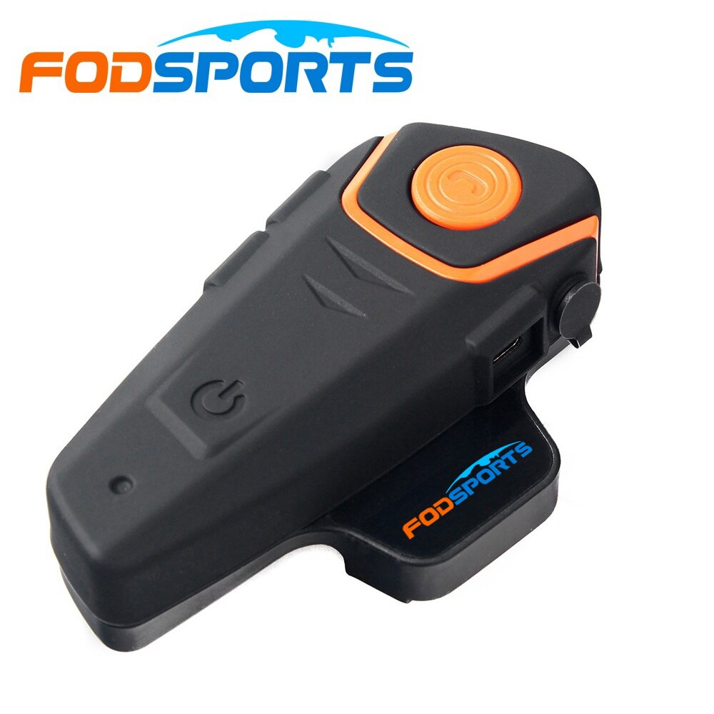 Fodsports BT-S2 del Casco Del Motociclo Citofono Wirless Microfono Impermeabile BT Interphone FM Radio 2 Piloti