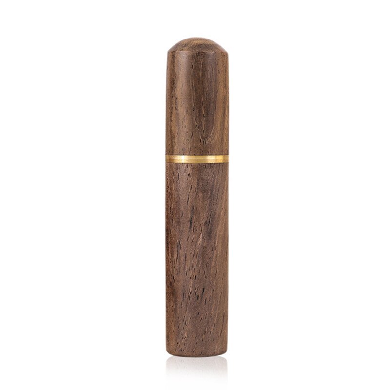 Wooden Toothpick Holders Sandalwood Craft Light and Portable Toothpick Cone Mahogany Small Ornaments Tooth Pick Holder: Black walnut
