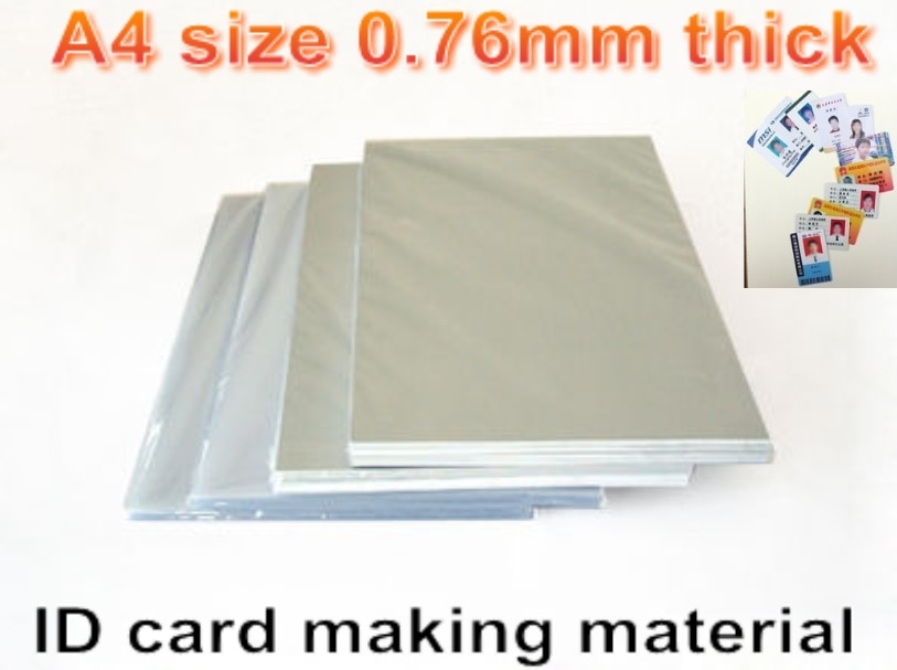 Lege inkjet PVC plaat (wit) voor PVC id-kaart maken, student card, lidmaatschapskaart maken materiaal A4 maat 0.76mm dikke