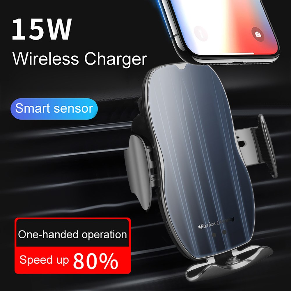 FDGAO Automatische 15W Schnelle Auto Drahtlose Ladegerät für Samsung S20 S10 iPhone 11 Profi XS XR Magnetische USB Infrarot Sensor Telefon Halfter