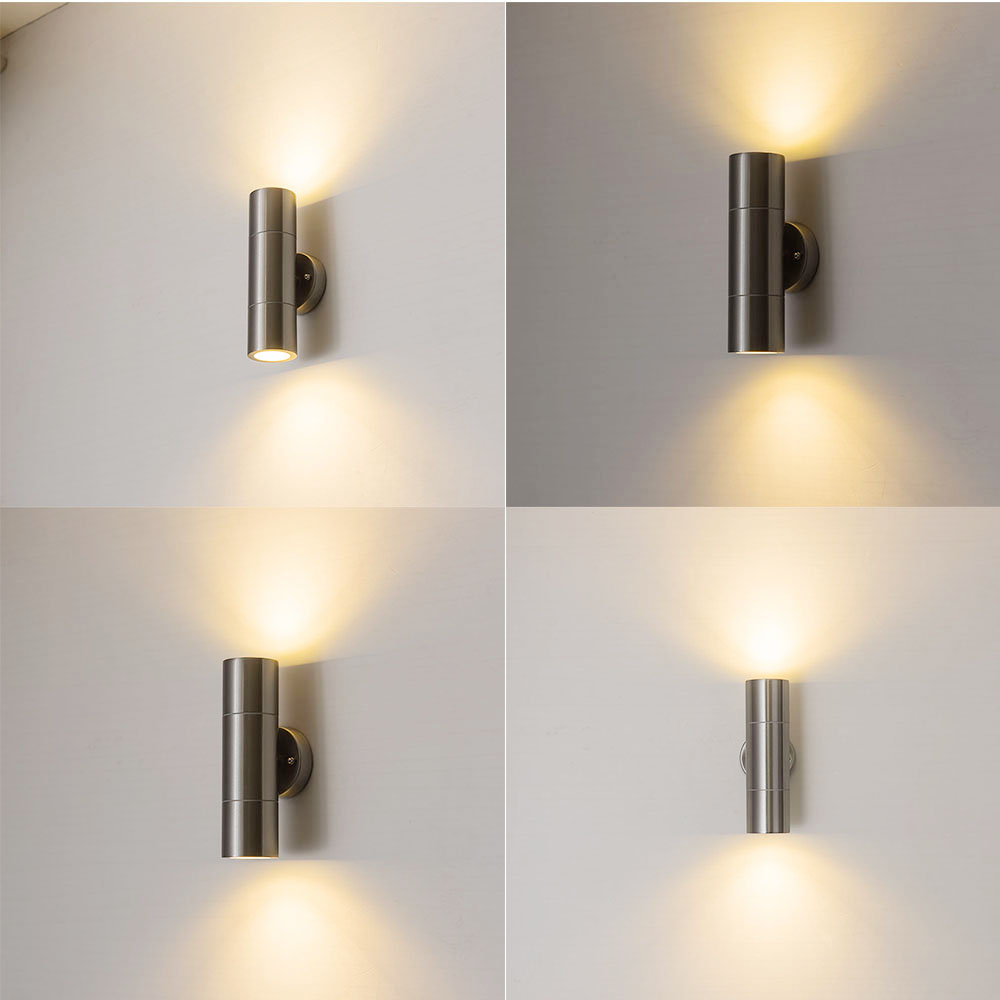 Rustfritt stål ledet vegglampe utendørs ledet vegglampe opp og ned verandalys ledet 10w brakett lampe (til side 5w)