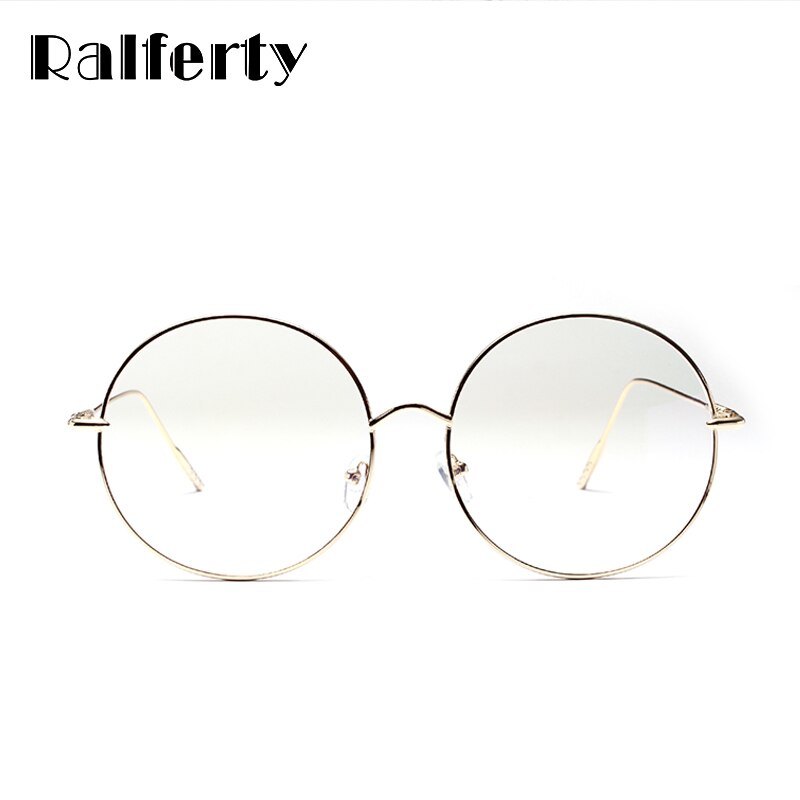 Ralferty Oversized Round Eyeglasses Frame Decorated Circle Eyewear Eye Glasses Frames For Women Lunette Spectacles W18518