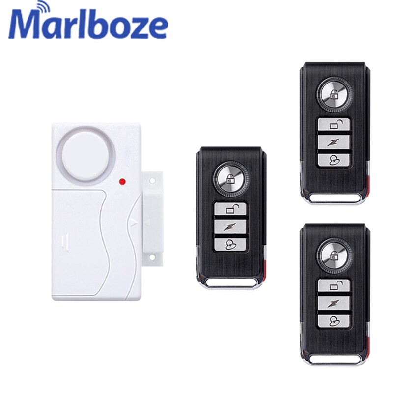 Marlboze-Sensor inalámbrico para puerta y ventana, sistema de seguridad de ABS con Control remoto, alarma antirrobo, protección para el hogar: Set C