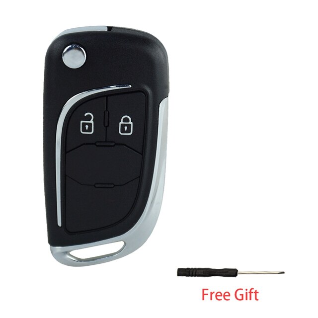 Okeytech-carcasa de llave remota de coche con tapa modificada, 2/3/4/5 botones, para Lova Chevrolet Aveo Cruze, Opel, Vauxhall, Zafira, Astra, Insignia: 2 Buttons / For Opel