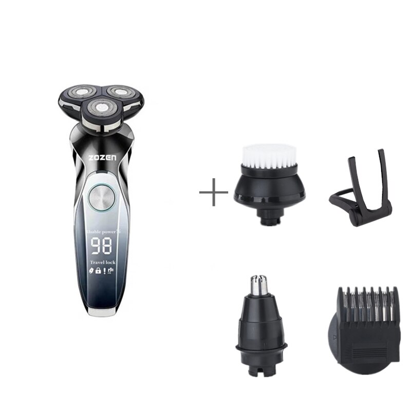 Elektrisch scheerapparaat multifunctionele 4 in- in-1 body wash intelligent digitaal display elektrisch scheerapparaat voor mannen baardtrimmer: 3013- dagen