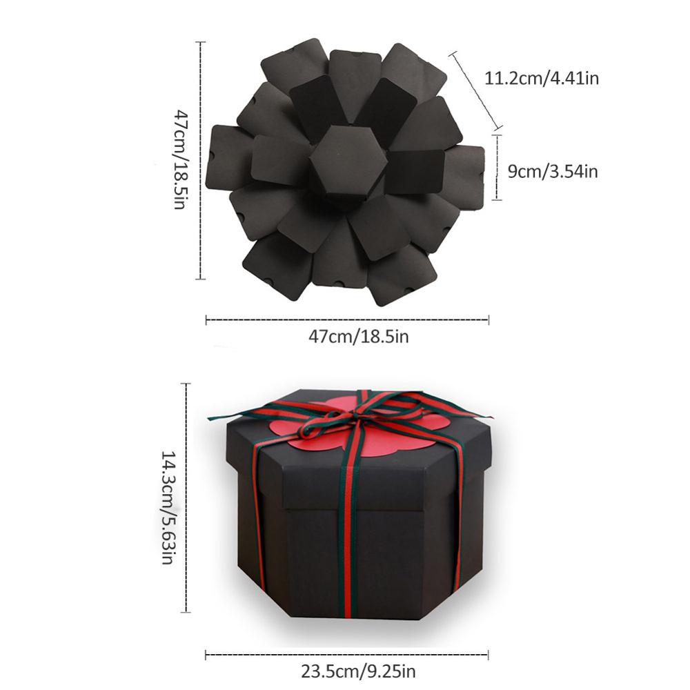 DIY Explosion Box Box 5 Layer DIY Photo Album Package Handmade Memory Scrapbook Photo Album Anniversary Birthday: B