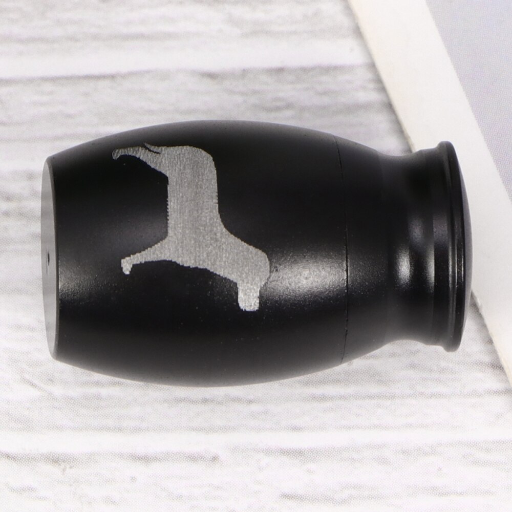 Pet Stainless Steel Cinerary Funerary Urn Jar Animal Printed Urn Container with Opening Screw Lid (Black)