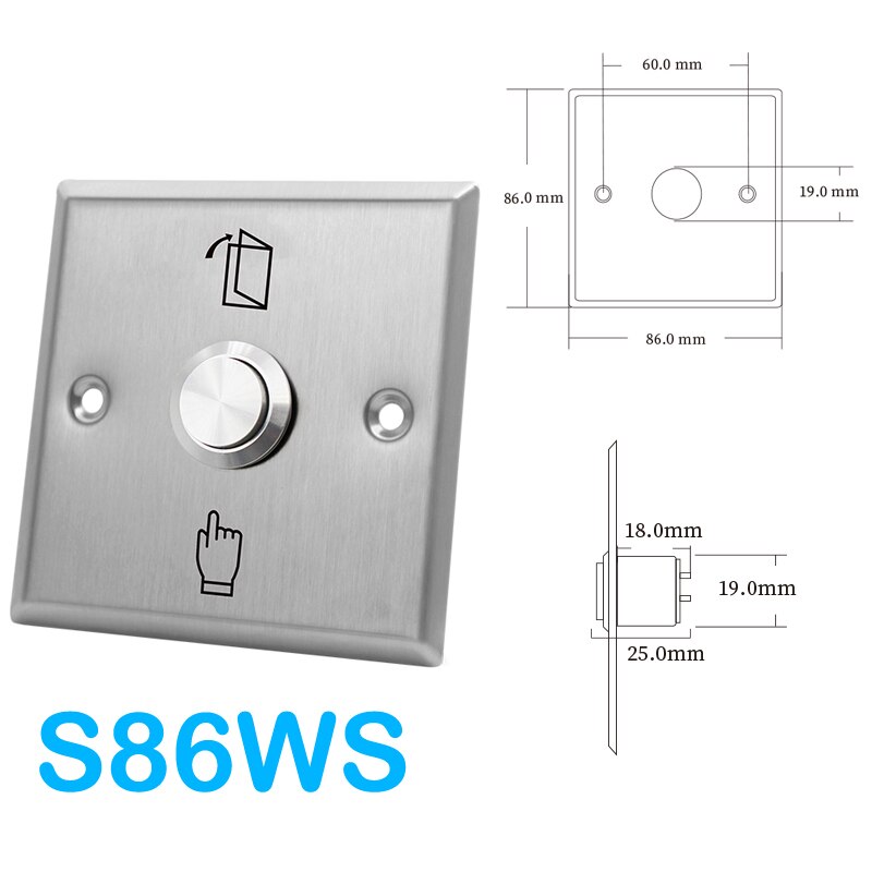 Stainless Steel Exit Button Push Switch IP67 Waterproof Exit Door Sensor Opener Release for Home Access Control Lock System: green