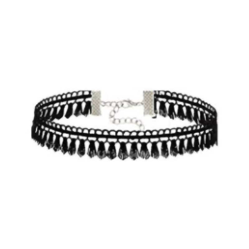 Kant Choker Ketting - Zwart Fluweel Hart Hanger - Gothic Nek Sieraden voor Dames