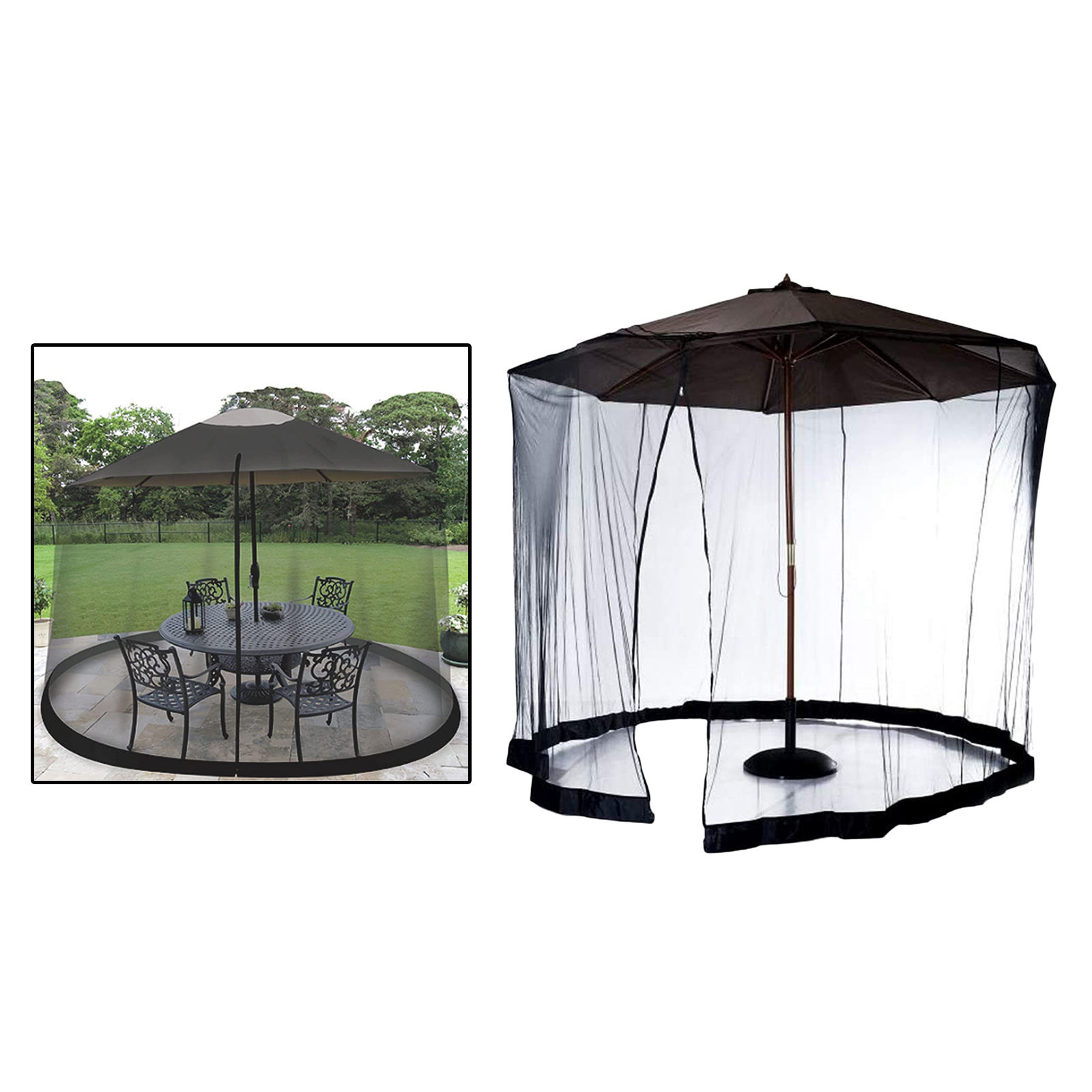 Outdoor Net Patio Umbrella Bug Screen Gazebo Canopy Parasol Netting