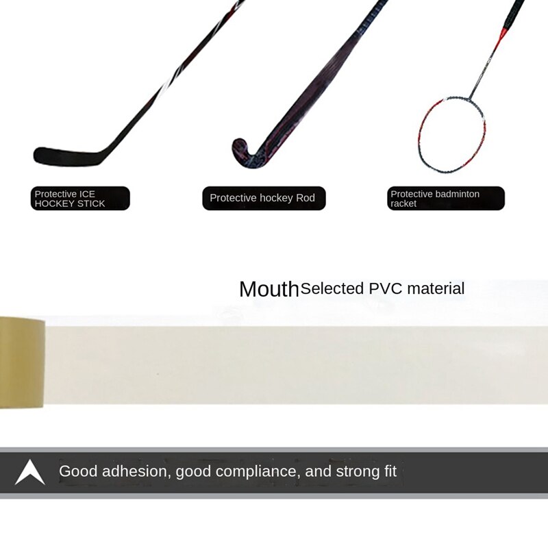 6er- pack transparentes hockeytape, mehrzweck-taperolle, schienbeinschoner- und socken-taperolle, sportausrüstung, 2.4 cm x 28m hockey-sportarten