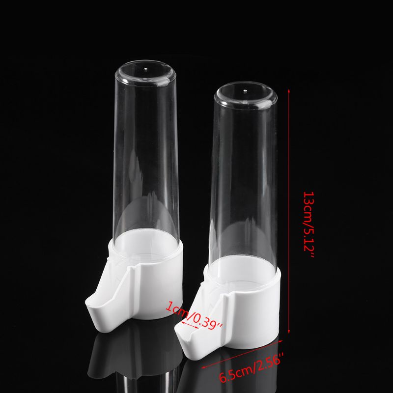 2pcs Stainless Steel Bird Bowls With Clamp, Durable Water Bowl, Feeding