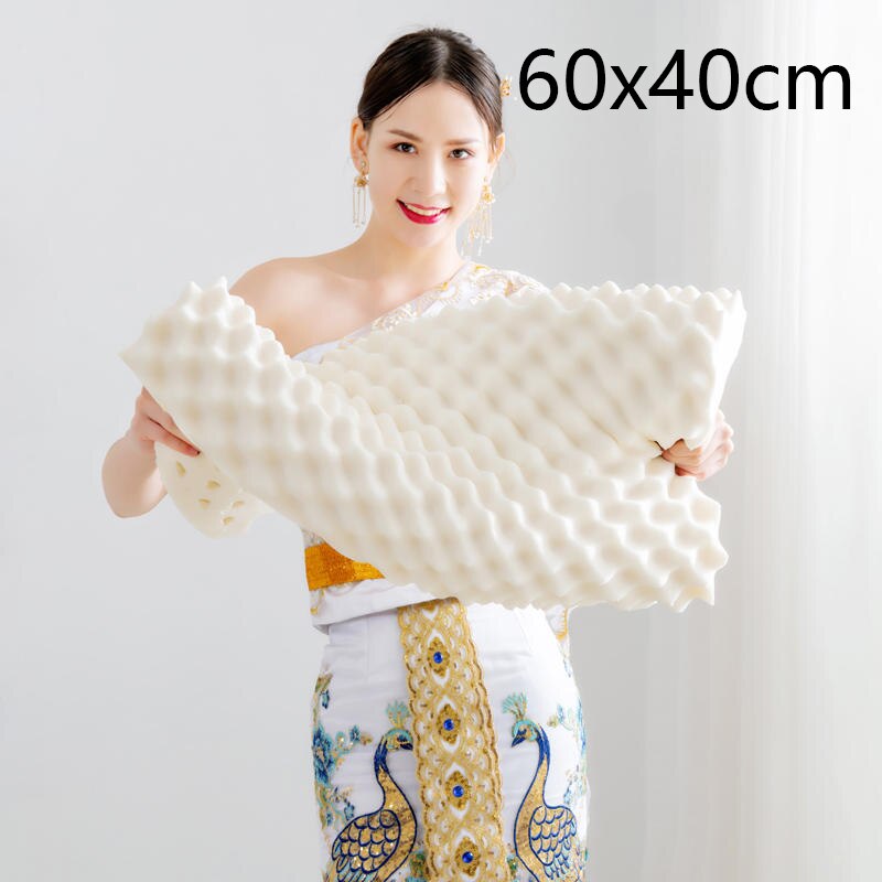60 x 40cm 50 x 30cm rena naturliga latex kuddar thailand avhjälpande nacke skydda långsam rebound kudde hälsovård massage kudde: Langyachengren 60 x 40