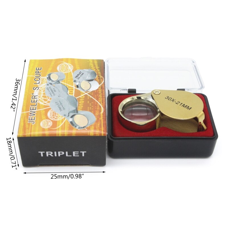 Mini Folding Magnifier 10-15X Jewelers Eye Magnifying Glass Magnifier Pocket Handheld Tools Portable Magnifying Glass