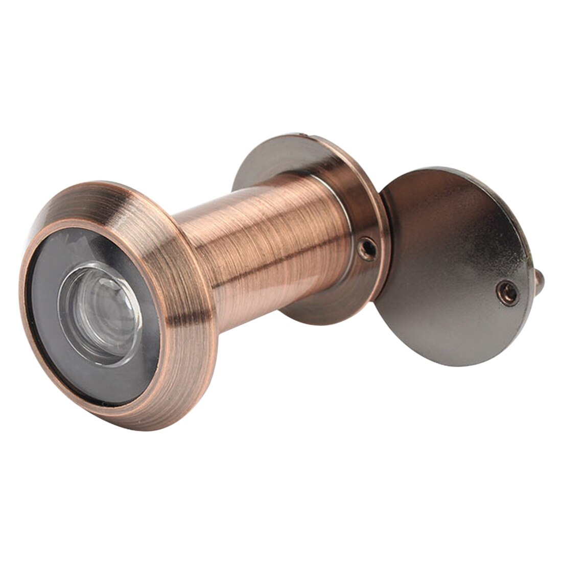 Wide Viewing Angle Peephole 200 Degree Security Door Viewers Hole Hidden Peephole Adjustable Glass Lens Hardware Tools: Red Bronze