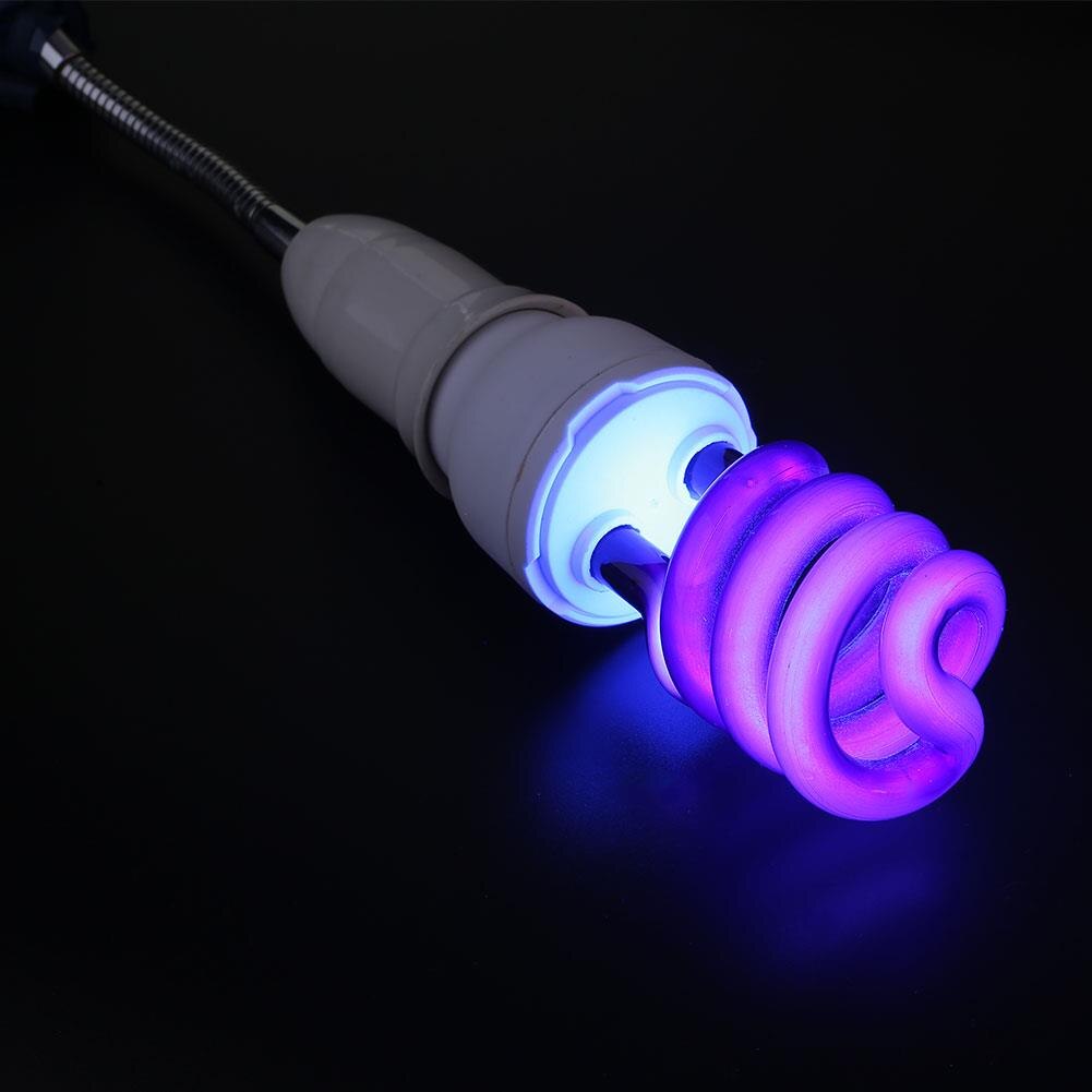 Lámpara de tornillo pequeño ultravioleta 20W 20W lámpara de tornillo esterilizar E27 E27 fluorescente luz negra 220V Luz de bajo consumo bombilla UV