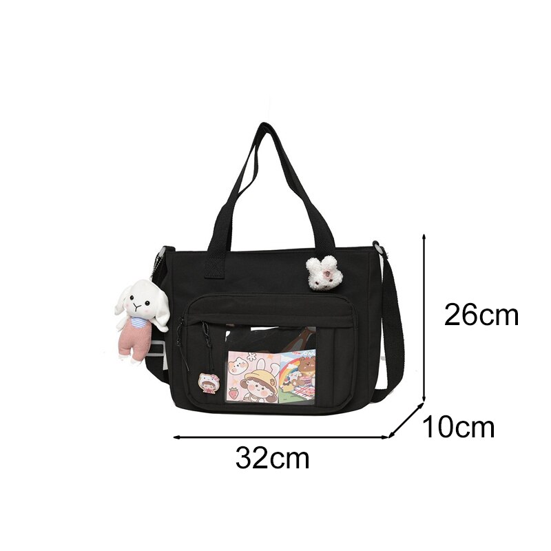 SYWIZDII Japanese Kawaii Style Backpacks for Teenage Girls Casual Nylon Female Handbags Women Crossbody Shoulder Bags