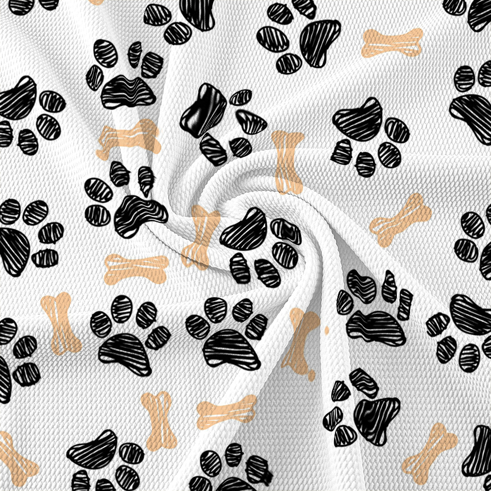Bullet Fabric Printed Dog Paw Pattern Polyester Cotton for DIY Home Textiles Materials 50*145cm: BL2343