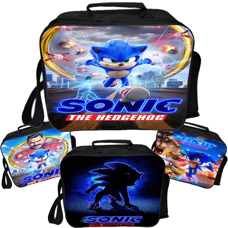 Sonic Mittagessen Tasche Picknick Isolierung Tasche Neue Studenten Kühlen Arbeiter Mittagessen Box Jungen Mädchen Jugendliche Kind Cartoon Tasche