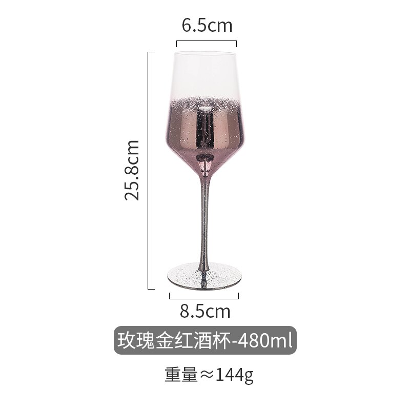 Star red wine glass lead free net red glass household champagne glass cocktail glass high foot whiskey glass: 5