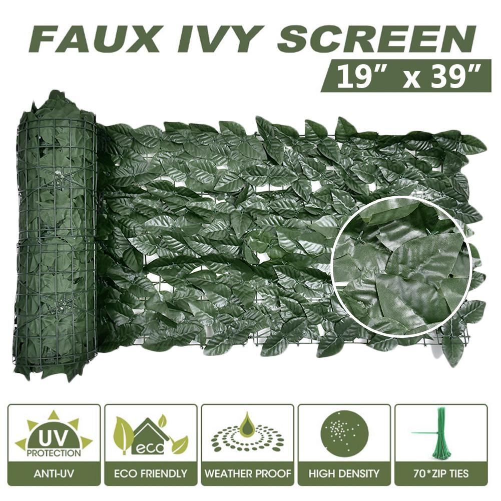 Cerca Artificial de ratán para plantas, cerca de privacidad, decoración para exteriores, protección UV, 50x100cm