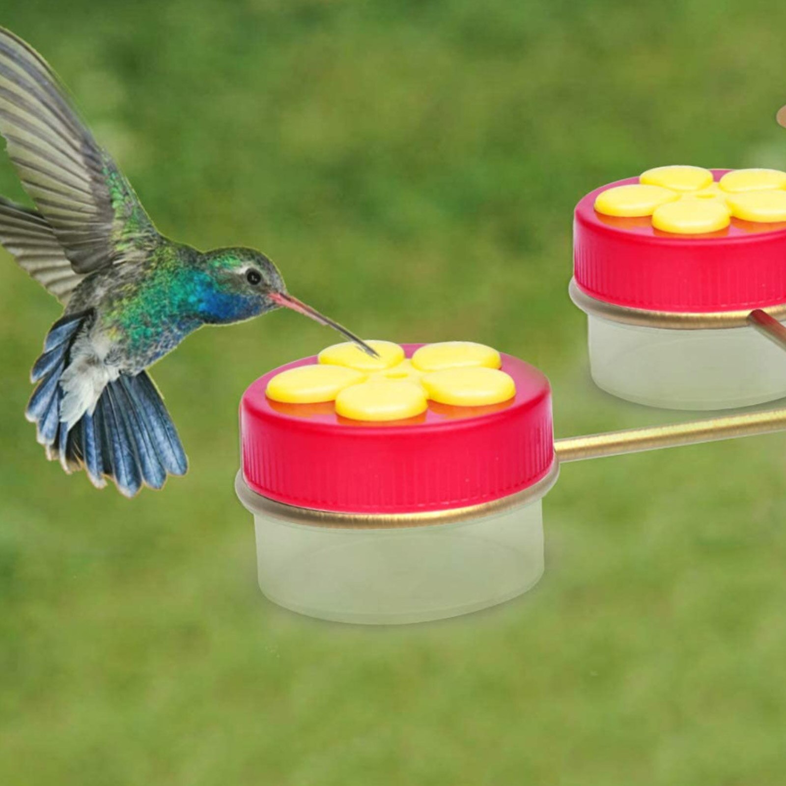 4 Feeding Ports Outdoor Feed Bird Tool Lightweight Durable Hanging Lazy Automatic Garden Bird Feeder