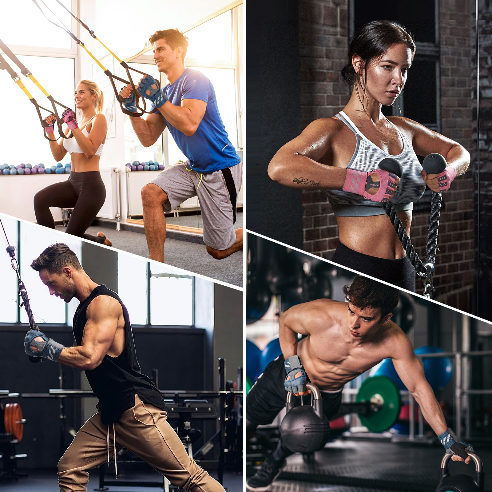Vingerloze Gym Handschoenen Training Fitness Handschoenen Gel Body Building Workout Sport Gewicht Tillen Handschoen Voor Mannen Vrouwen