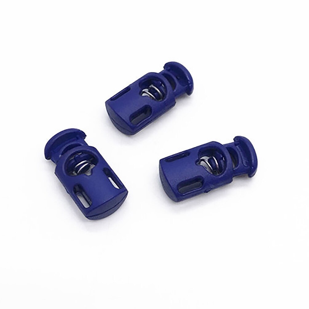 50Pcs Candy Colors Cord Lock Single Hole Drawstring Spring Cord Stopper For Paracord Garment Shoelace Rope Parts: blue 