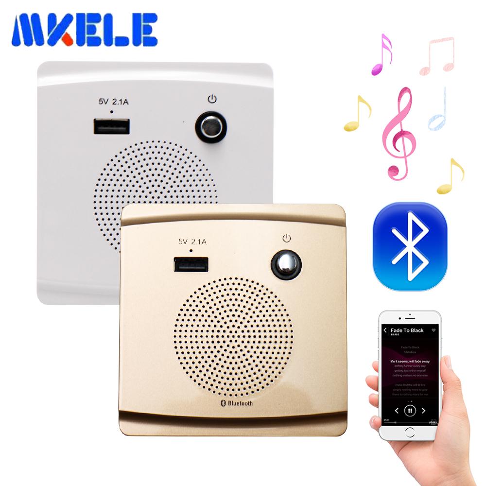 Smart Socket Bluetooth Speaker 5V 2.1A Usb-poort Opladen Mount Speaker Hifi Muziekspeler
