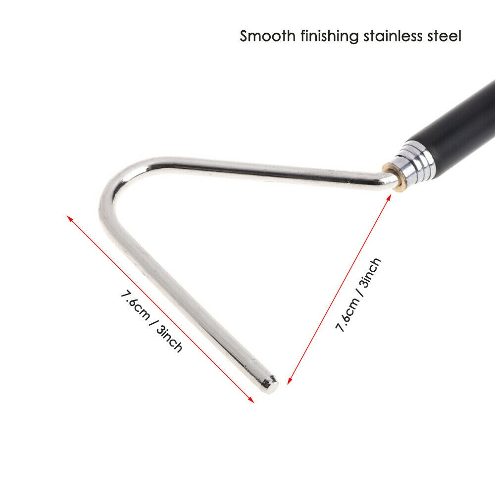 Snake Hook Stainless Steel Adjustable Telescopic Snake Capture Hook Reptile Snake Hook Long Handle Catching Tools