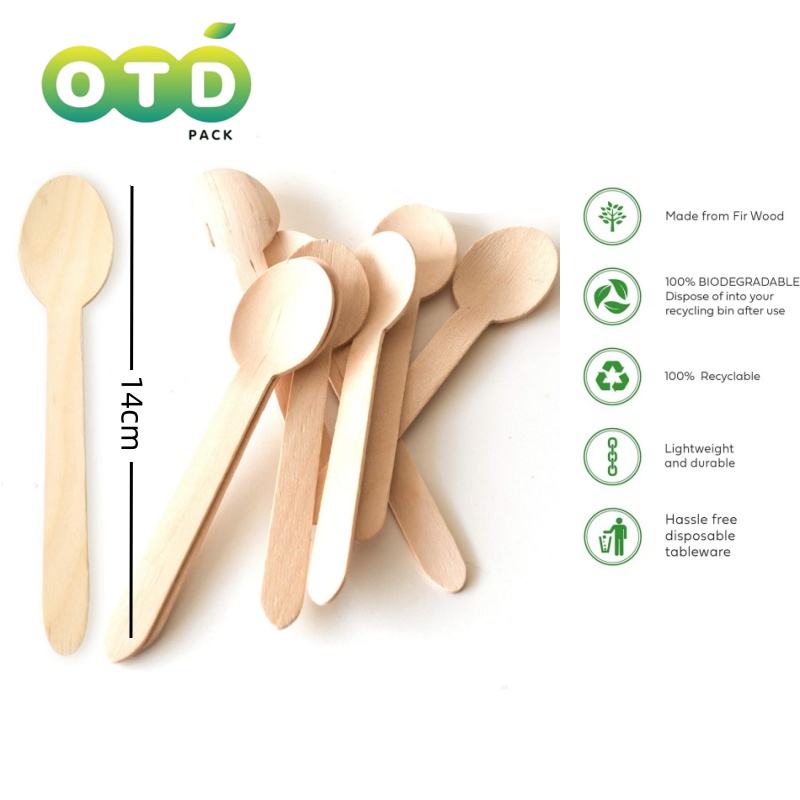 Disposable Wooden Cutlery Forks/Spoons/Knives/Sporks Party Supplies Kitchen Utensil For Dessert Icecream