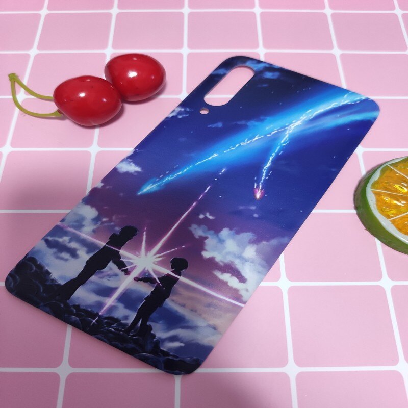 Emboss back shell For Xiaomi Mi 9 Mi9 Battery Cover Door Housing Replacement Repair Spare Parts 3M Glue for xiaomi 9: 2