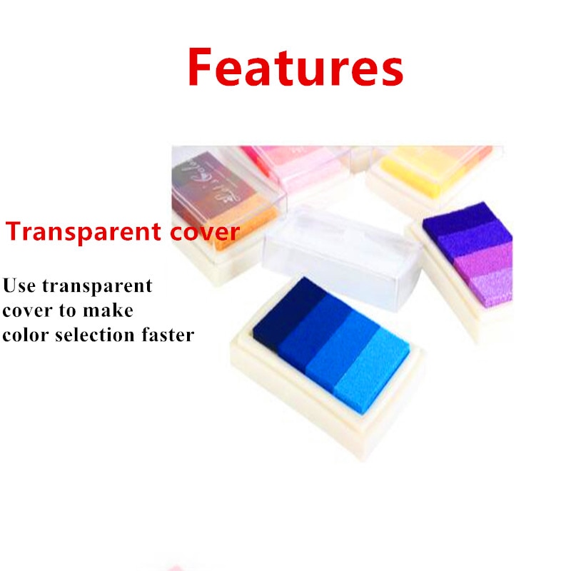 1pc 15 colors big ink pad Stamps planner scrapbooking clear stamps inkpad diy diary card making school supplies stamps