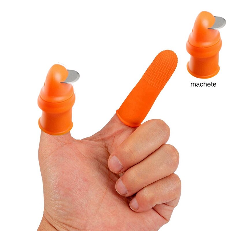 Finger Schutz Getriebe Schneiden Gemüse Ernte Messer Silikon Daumen Messer Kneifen Anlage Klinge Schere Gartengeräte: B