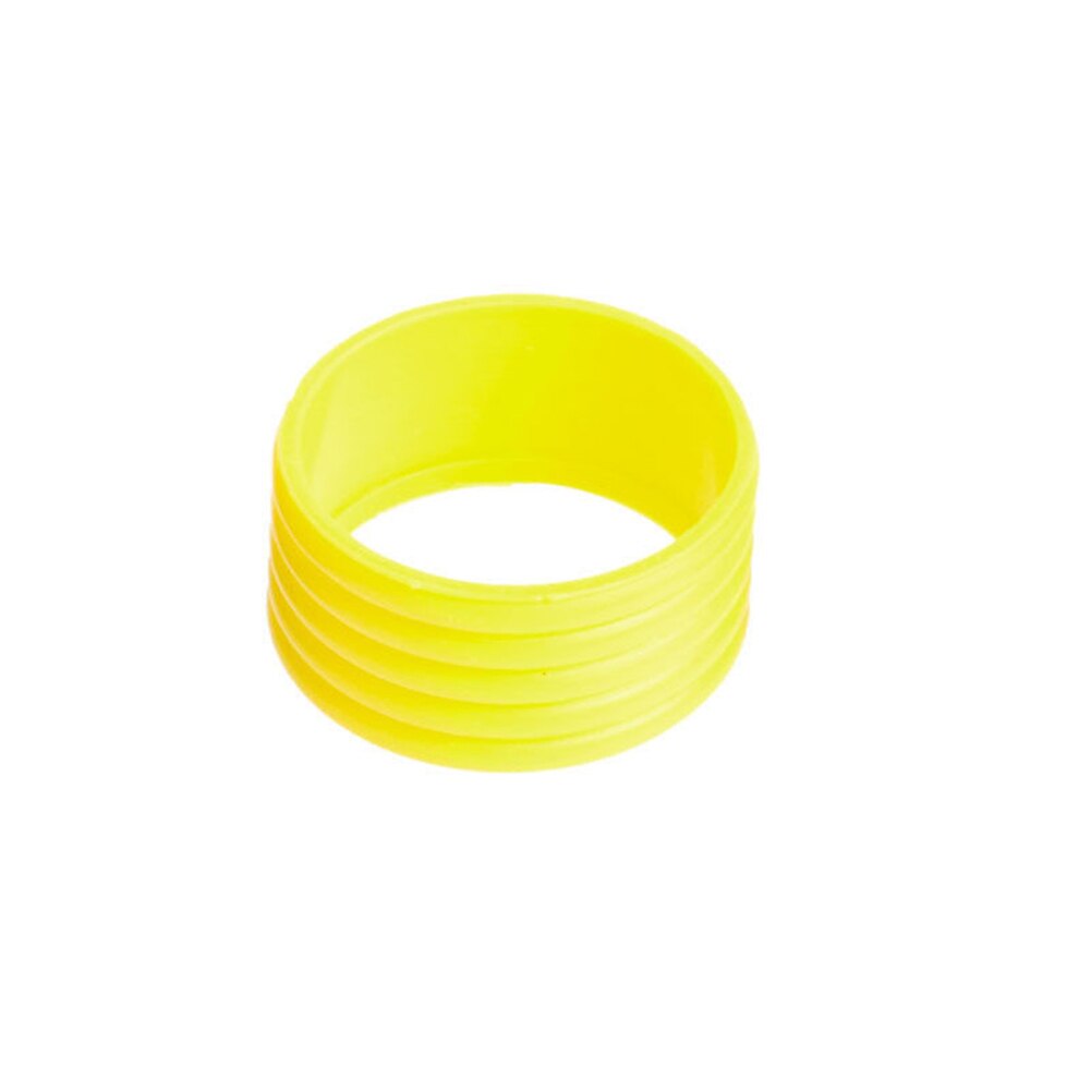 5Pcs Sport Badminton Racket Handle Rubber Ring Stretchy Tennis Racquet Band Overgrips Protector Fix Ring: Yellow