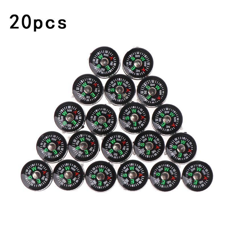 Mini brújulas pequeñas de supervivencia con botón de bolsillo de 5/20 Uds. Para senderismo, Camping y exteriores