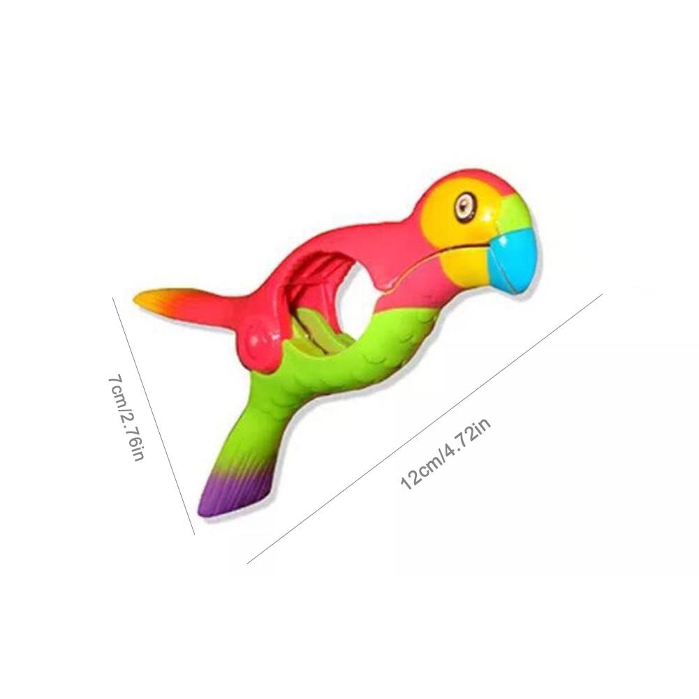 2 stk tøjklemme håndklæde clips papegøje fugl plast strand tøj klip quilt sokker bøjle clips forhindre vind tøjklemme tørrestativ