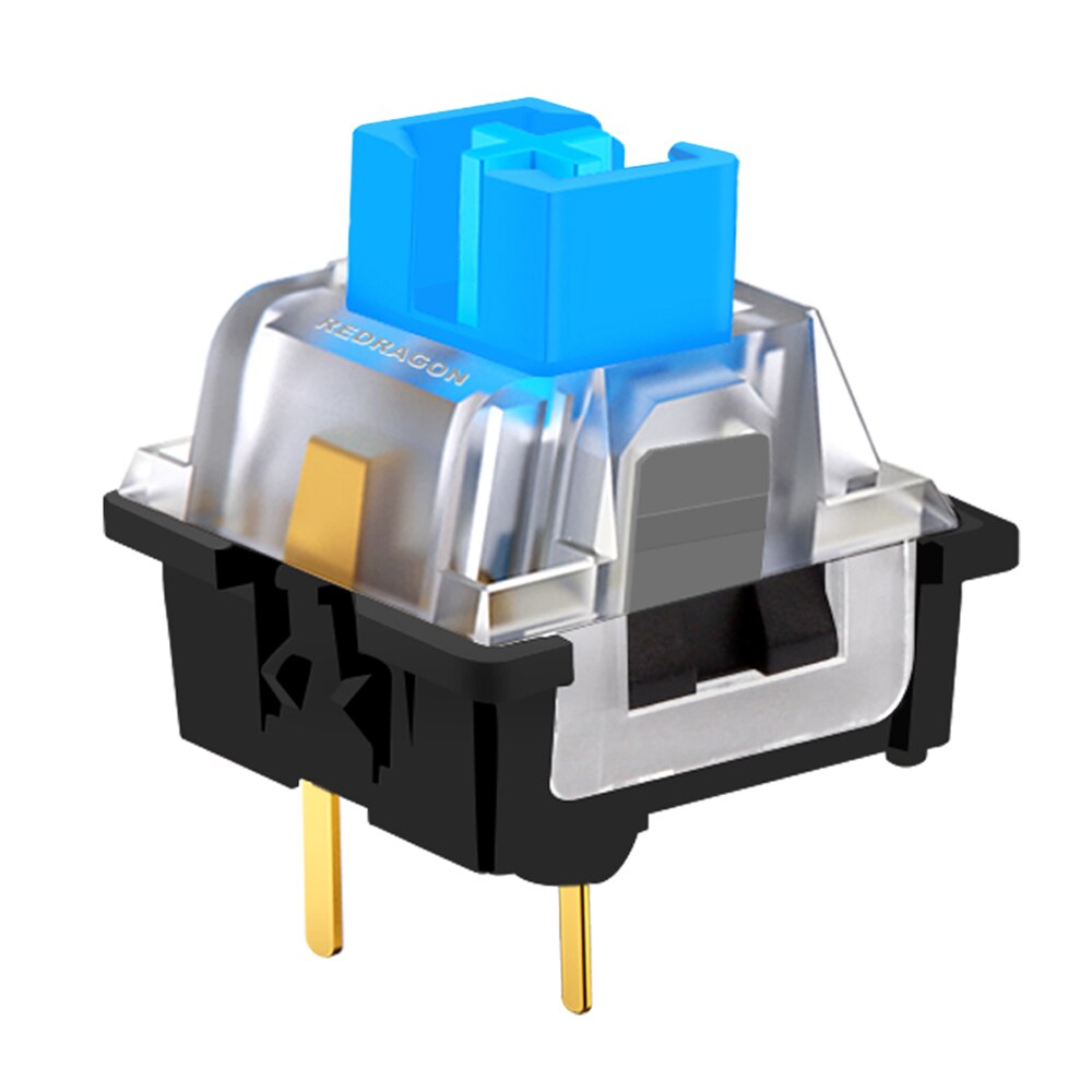 REDRAGON SMD RGB MX 3Pin klikający liniowy przełącznik dotykowy cichy czerwony niebieski czarny brązowo-fioletowy przełącznik do podświetlanej klawiatury mechanicznej: BRĄZOWA / CZARNY PRZEŁĄCZNIK
