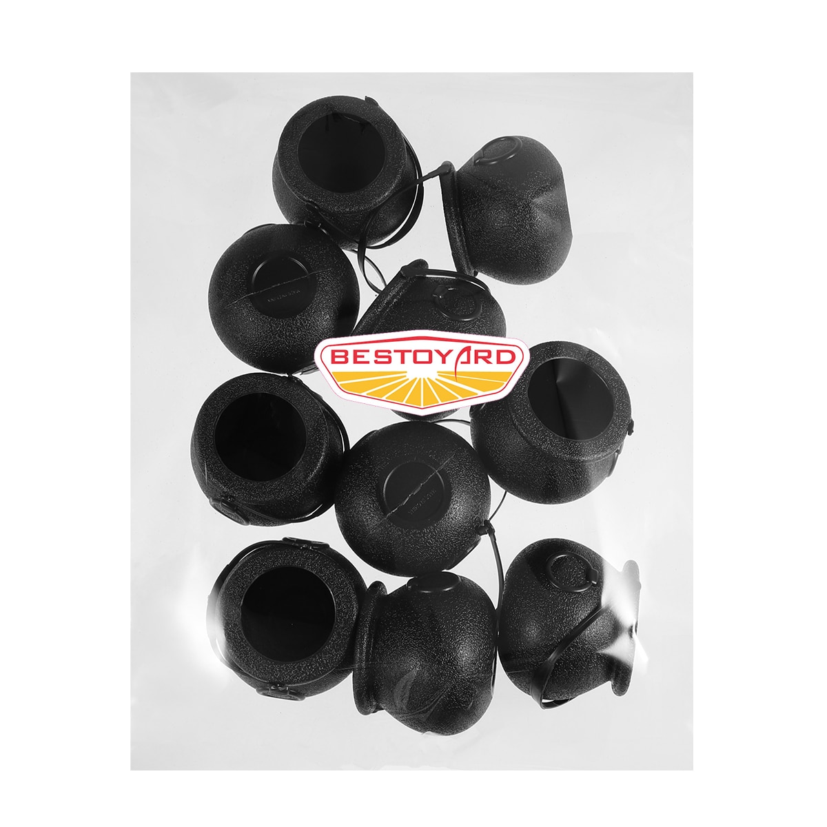 BESTOYARD 10pcs 5x7cm Halloween Candy Bucket Witchs Cauldron Trick or Treat Candy Pail Holder Black
